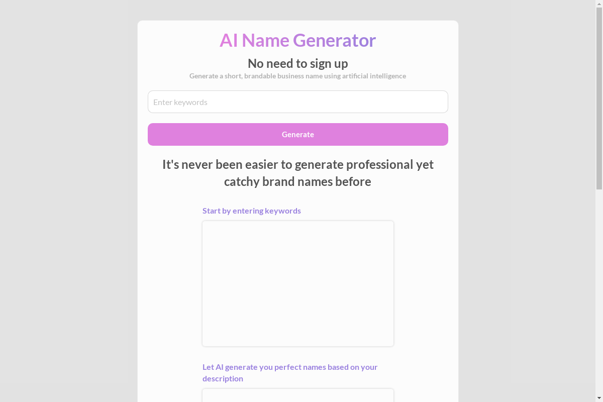 AI Name Generator