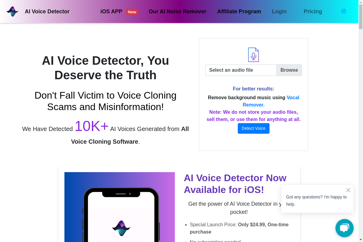 AI Voice Detector