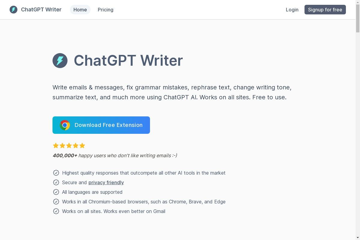 ChatGPT Writer