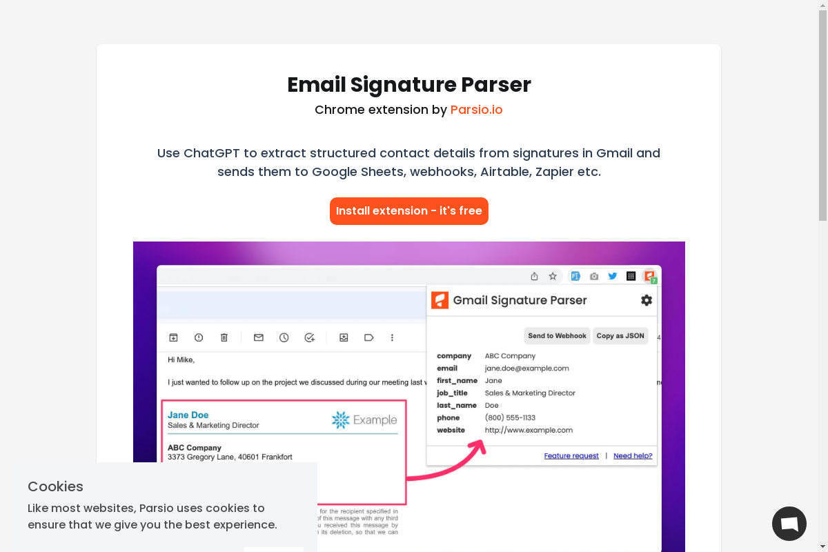 Gmail Signature Parser