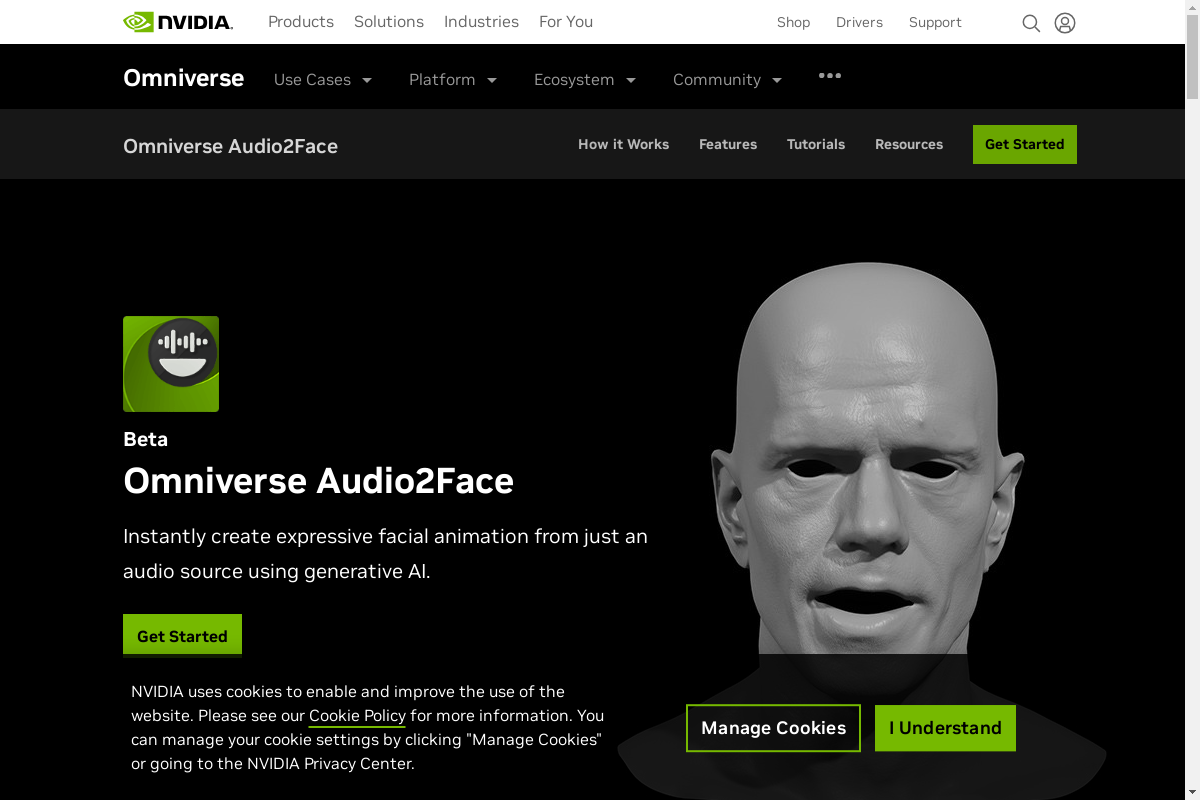 Omniverse Audio2Face