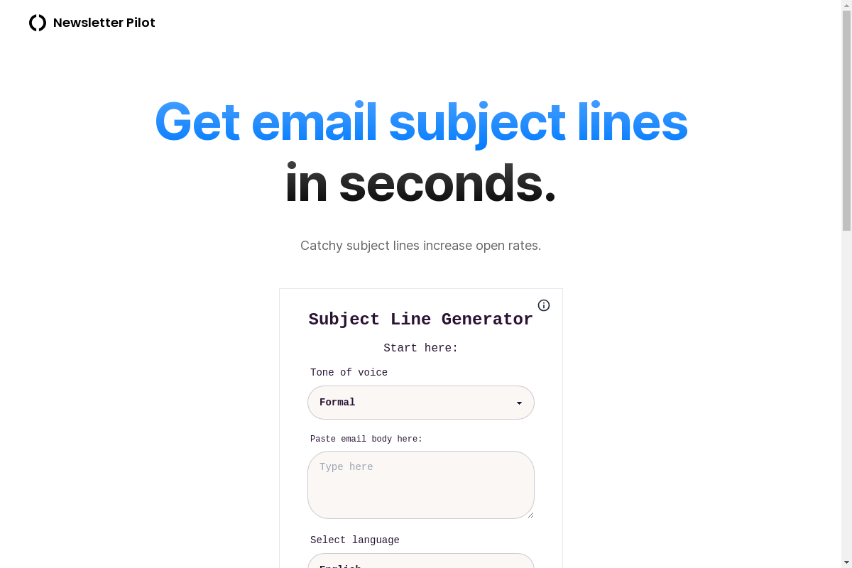 Subject Line Generator