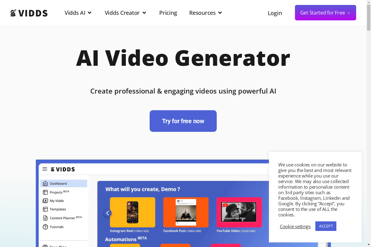 Video Generator by Vidds